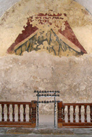 Fresco from the mid-1700s found in Mission Concepción's sacristy