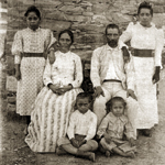Euphemia and Mariano Zu&ntilde;iga, Sr. Family at Mission San Juan, c 1900