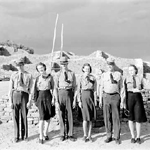 Employees at Aztec National Monument, 1940s