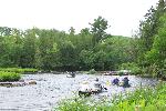 Canoeists above Scotts Bridge