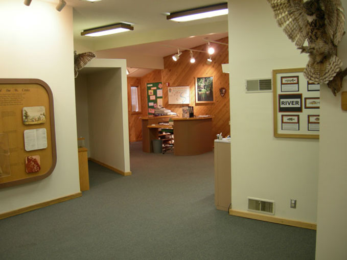information desk by front door