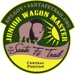Green Junior Wagon Master Central Section Patch showing a buffalo