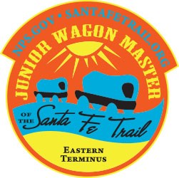 The Junior Wagon Master Eastern patch is orange and shows a wagon train