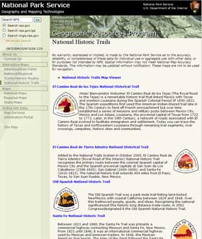 Image of website for the interactive trails map viewer