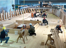 View of the main deck looking toward the bow.