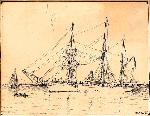 SAFR 2986: 1874 U.S. Revenue Cutter "Bear," by William A. Coulter.