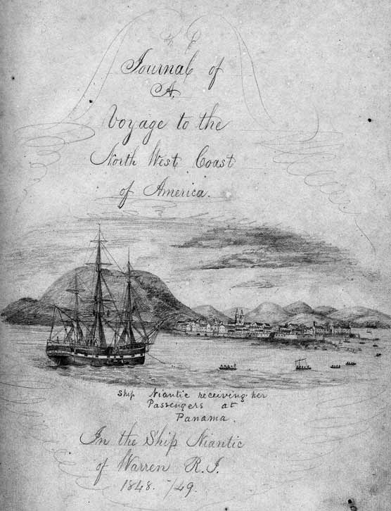 A black and white illustration of a sailing ship at anchor.
