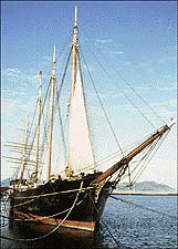 The 1895 lumber schooner, CA Thayer.
