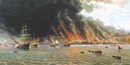San Francisco Fire, 1906. A painting by William A. Coulter.