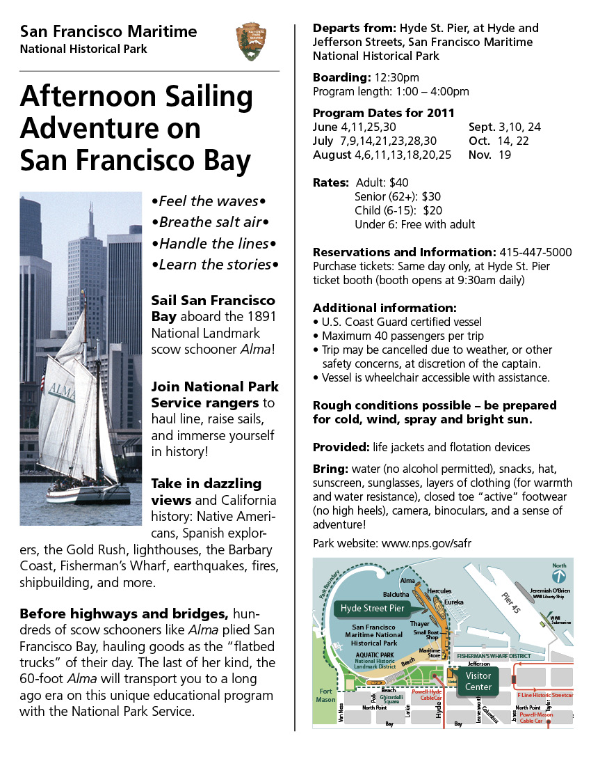 Alma sailing information.
