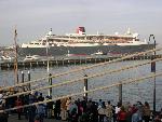 The Queen Mary 2 in San Francisco Bay.