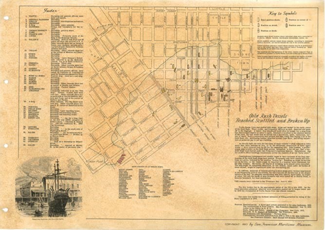 An old map of downtown SF.