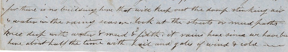 HDC0079 (SAFR 14021): From page 1 of a personal letter, written by Humphrey Anthony to his wife on 14 March 1850 from San Francisco