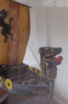 Viking longship model