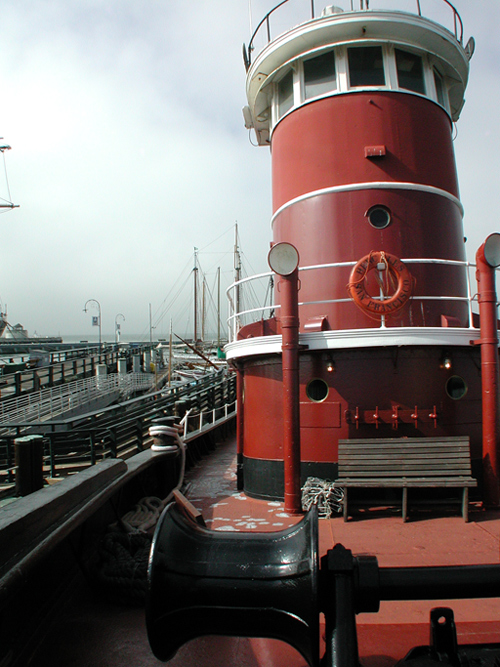 A photo of the pilothouse of the tugboat HERCULES.