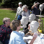 Workshop in modeling life-size portrait head