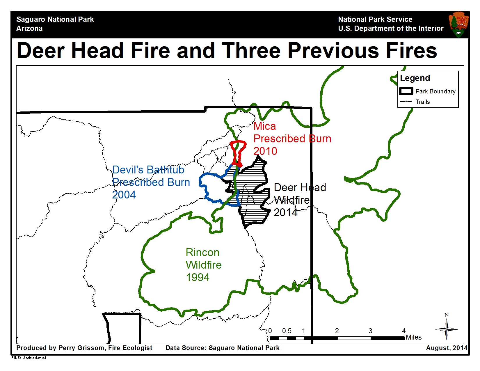 Deer Head Fire and Previous Burns