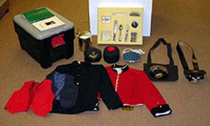 Pig War traveling trunk contents