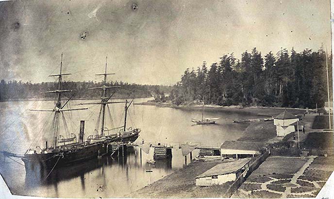 HMS Boxer and garden