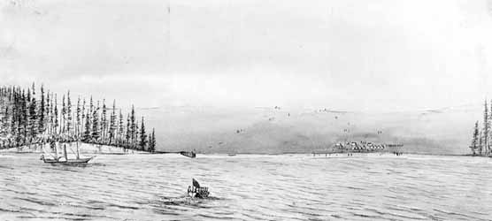 Pickett's first camp on Griffin Bay.