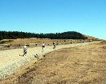 Bicyclists on the Redoubt Road