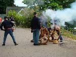 Battery D Fires Howitzer