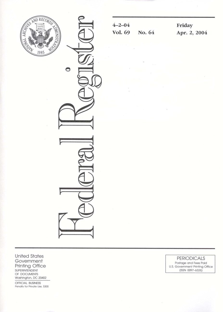 cover of a book called the Federal Register