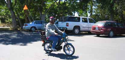 Moped at American Camp.