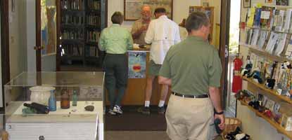 American Camp visitor center shop and desk