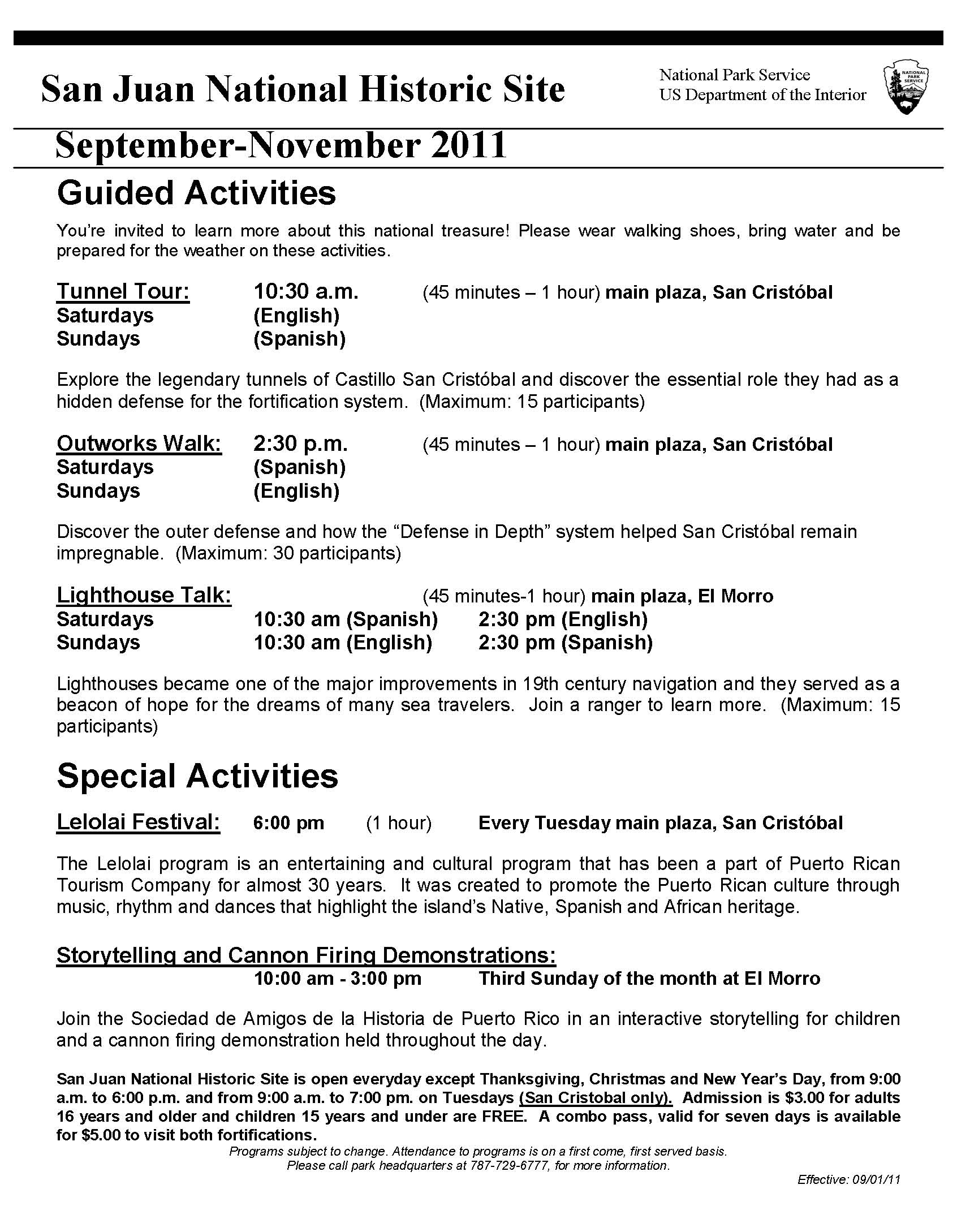 9 Sep-Nov 2011 Monthly activities English