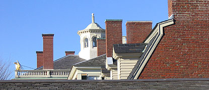 the roofs and chimneys of Salem Maritime