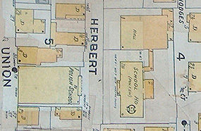 detail of an early twentieth century map of Salem