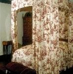 The formal bed in the southeast bedchamber.