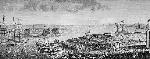 A scene of Salem harbor, with vessels and wharves
