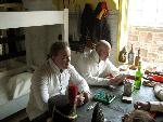 two soldiers playing cards