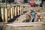 9-25-2007: Concrete footings in place
