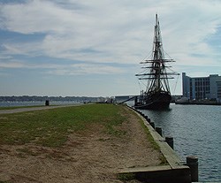 a view of Friendship docked at Derby Wharf