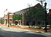 The Regional Visitor Center in Salem is a large brick building on the corner of New Liberty and Essex Streets