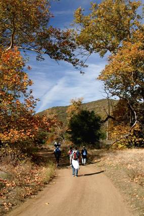 Hikers start out on the first leg of the Backbone Trail in Pt. Mugu State Park.