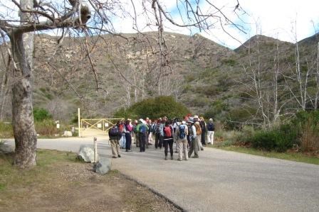 2012 Backbone Trail (BBT) hikers stage at the Ray Miller Trailhead in Point Mugu State Park.