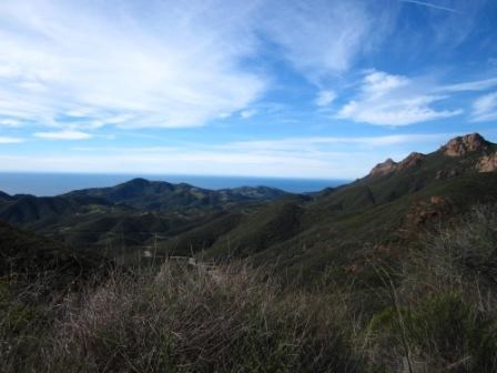 From the Backbone Trail you can see the Pacific Ocean and high points of the Santa Monica Mountains at the same time!