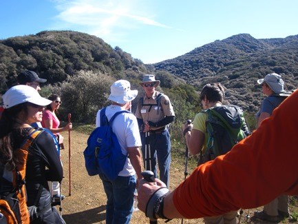 Beginning of the hike with information from Group Leader.