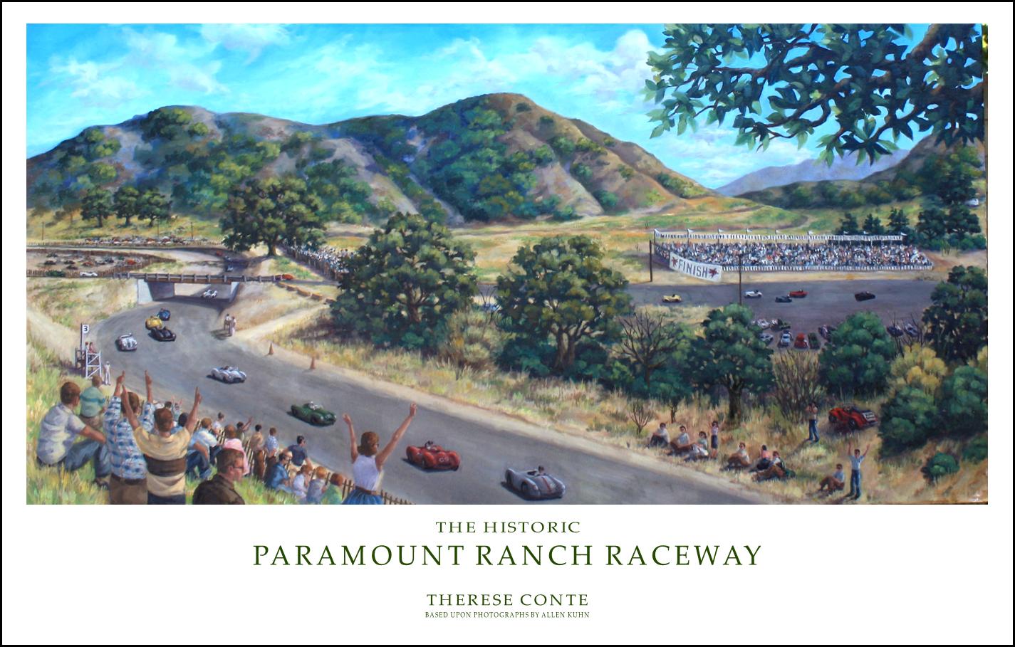 Painting of Paramount Ranch Raceway