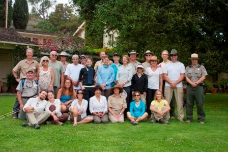 2012 BBT hikers pose for a picture at the end at Will Rogers State Historic Park.