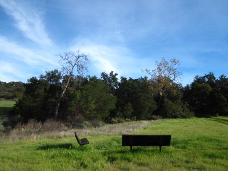 Relaxing benches await visitors ready to look at the stars above Arroyo Sequit. 