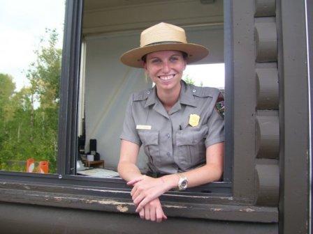 Friendly rangers always greet you as you enter a national park. 