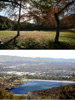 Valley and fields with trees or views of nearby cities can all be experienced in this are of the mountains.