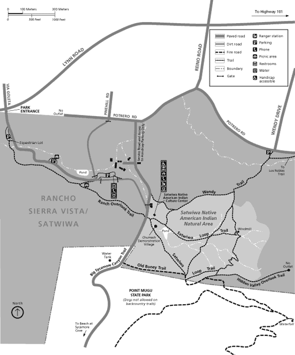 Rancho Sierra Vista and Satwiwa Map