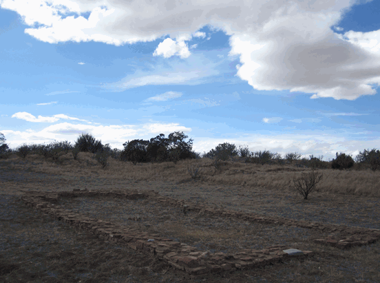 Foundation of an early church for the community of Manzano.