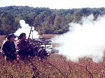 American militia firing their muskets